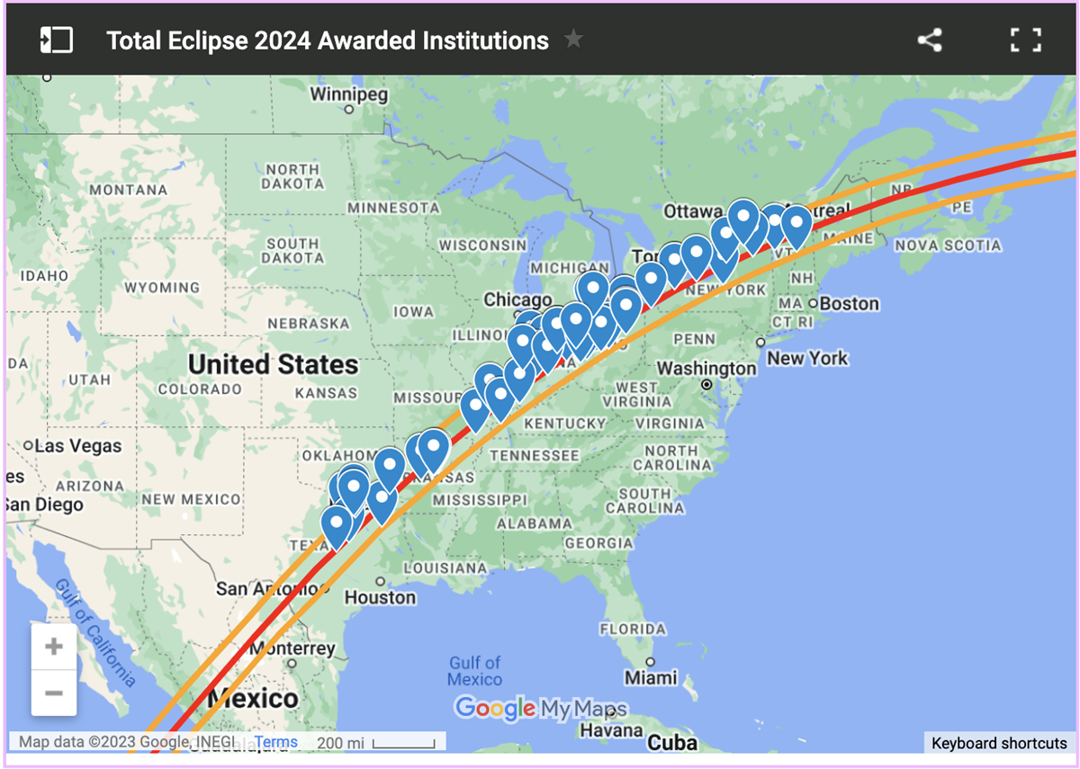 Map of Awarded Institutions